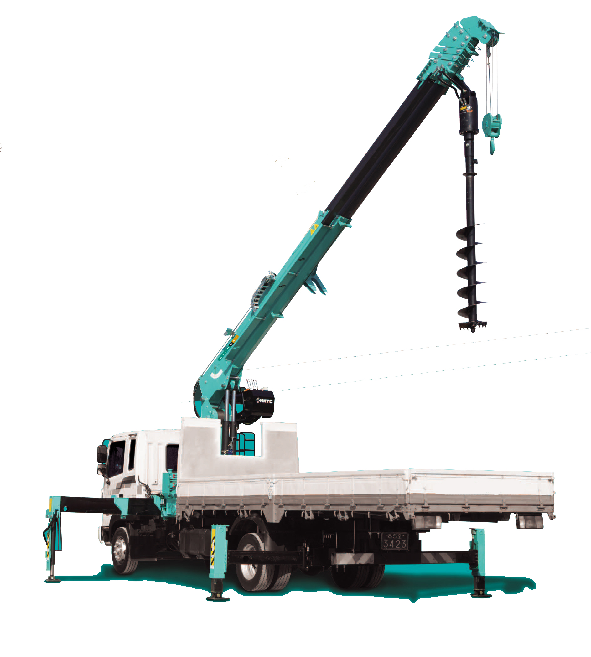 Lorry Crane- Auger-attached